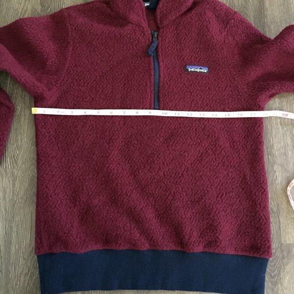 Patagonia Woolyester Fleece Pullover Oxide Red - Picture 8 of 10